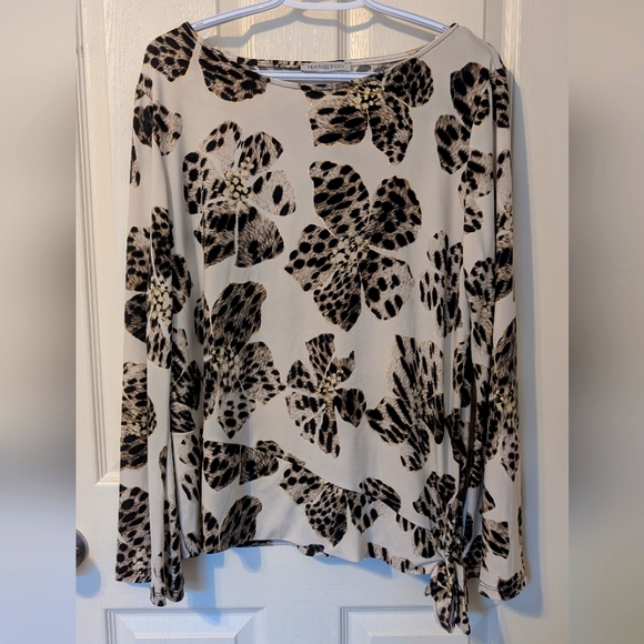 Hamilton Cheetah Patterned Floral Top - Picture 1 of 10